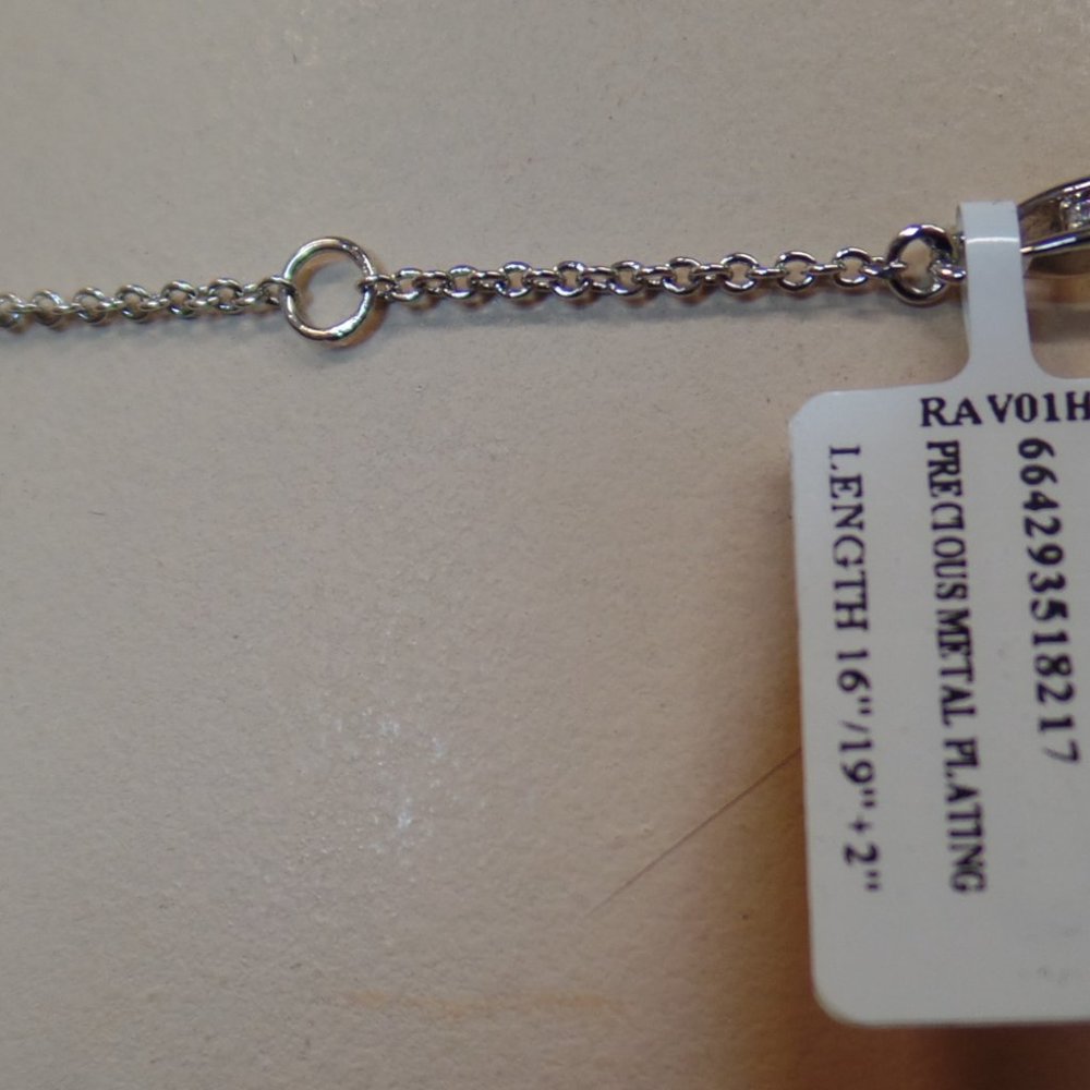 Nadri Silver Tone Cubic Zirconia & Opal Necklace $88 New With Tags Multi Strand - Picture 6 of 12